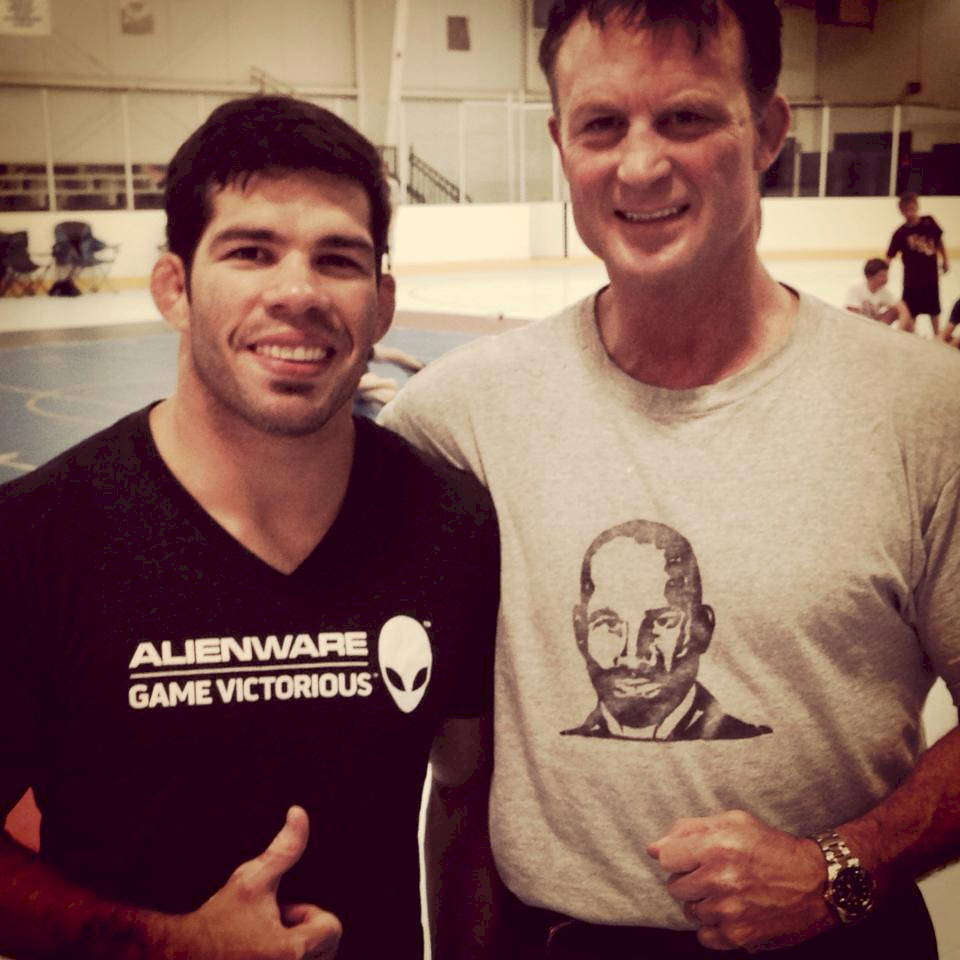 Hanrahan with UFC's top ranked contender 135 lb Division, Raphael Assuncao at our club 